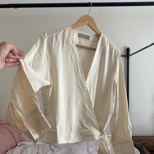 Everlane Washable Silk Wrap Top